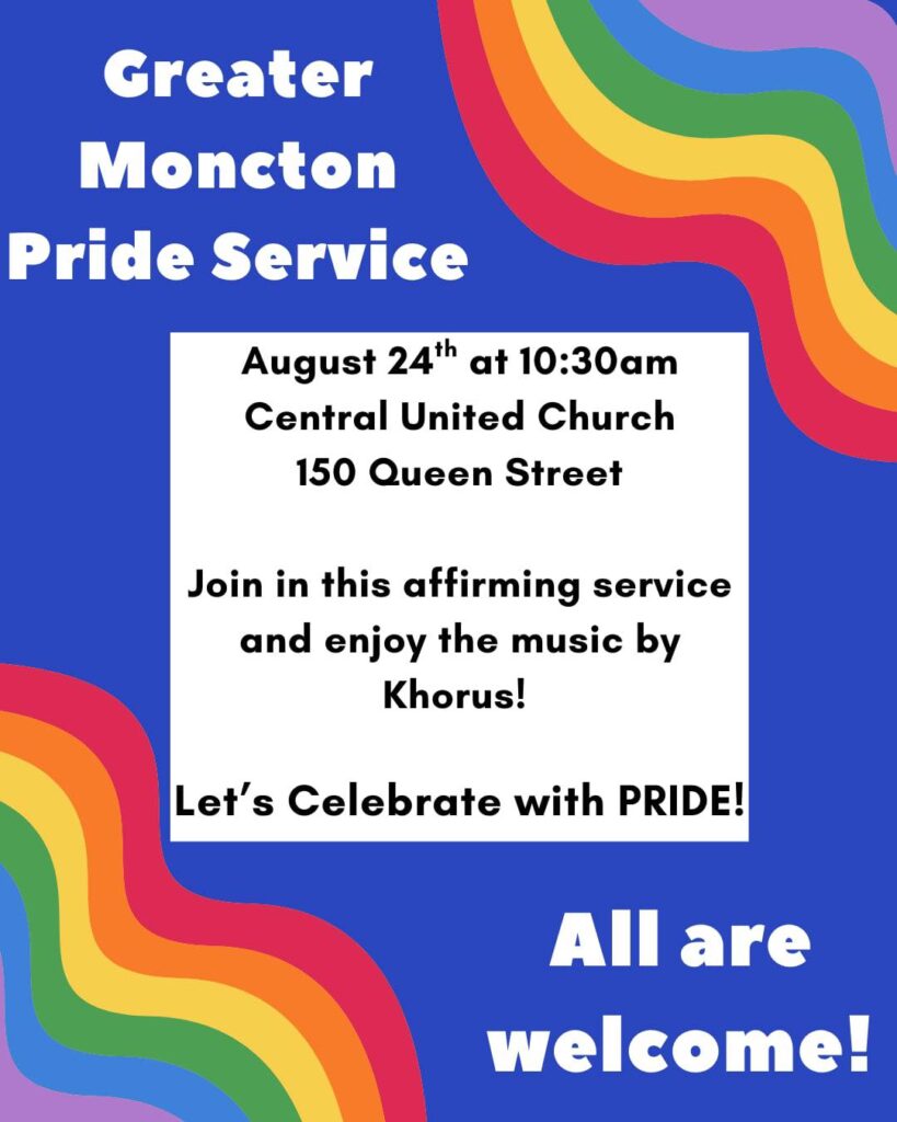 Sunday Aug 24th – Annual Pride Service