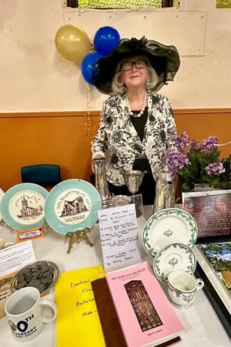 Laura in period costume at 100th Anniversary Service 
