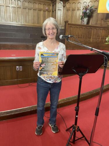 Karen Rogers told us about the Bees for Peace program - look for more plants in our garden and a Peace Pole is coming soon !
