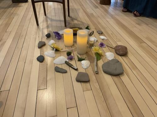 Decor for our drum circle - thanks Claire !