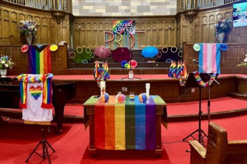 Decorated for our Pride Service !