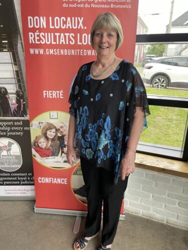 Debbie McInnis - at her retirement gathering.  Debbie was instrumental in her role at the United Way, with making the Peace Center a reality. 