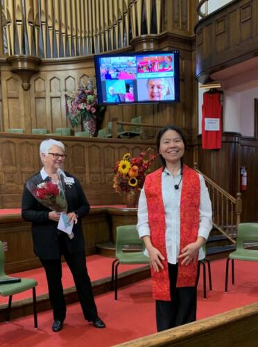 Julia showing off her beauiful new Stole 